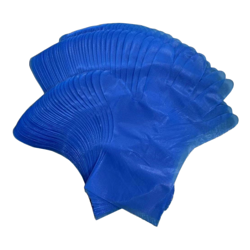 Resistencia química Guantes TPE azules (patrón de rombos)