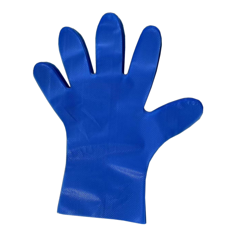 Resistencia química Guantes TPE azules (patrón de rombos)