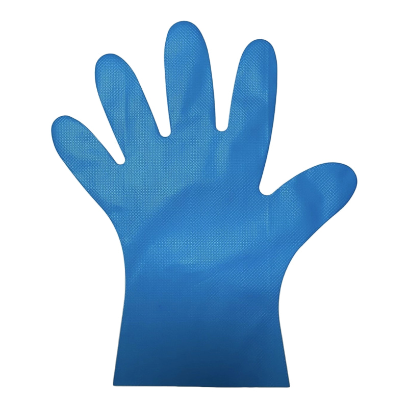 Resistencia química Guantes TPE azules (patrón de rombos)