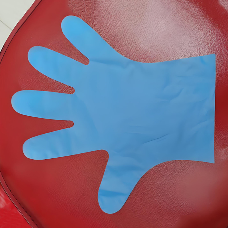 ‌Resistencia química Guantes TPE azules (textura mate)