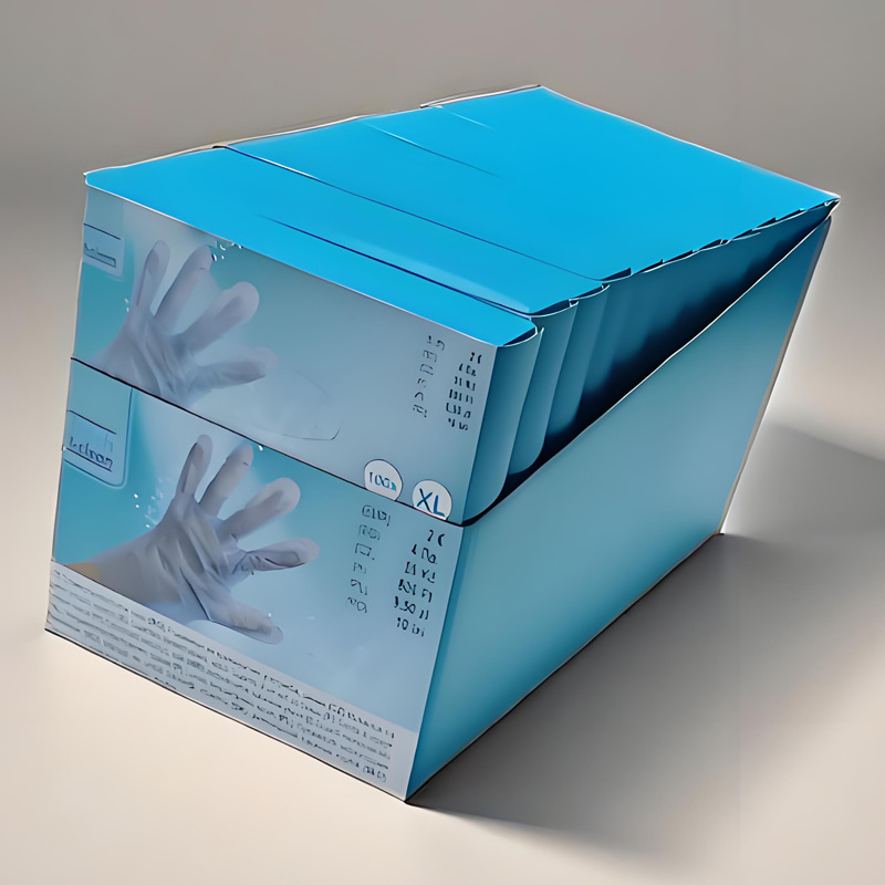 ‌Resistencia química Guantes TPE azules (textura mate)
