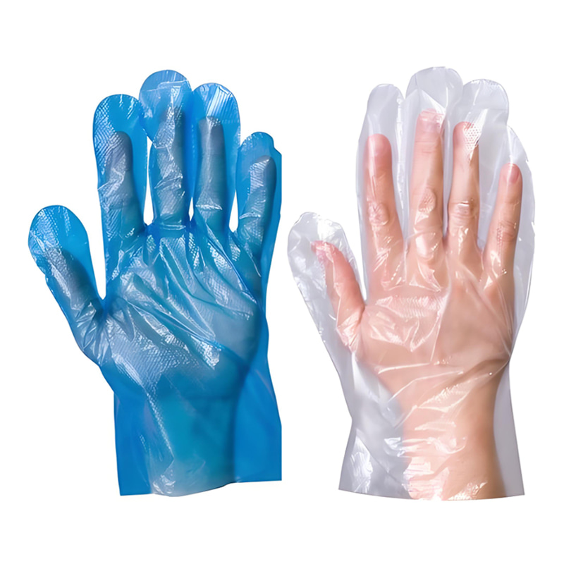 Guantes de HDPE blanquecinos impermeables y resistentes al aceite