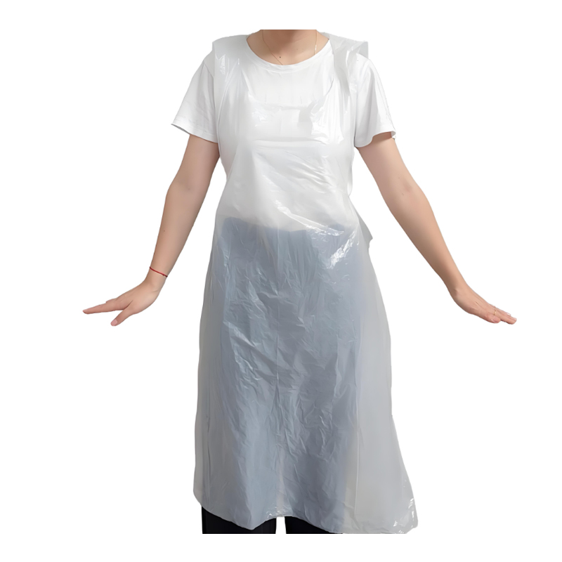 Delantal de PE blanco crema