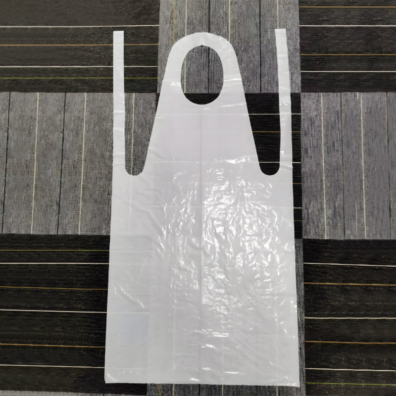 Delantal de PE blanco crema